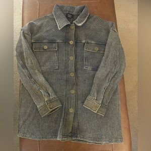 Vici Charcoal and Light Gray Textured Jacket